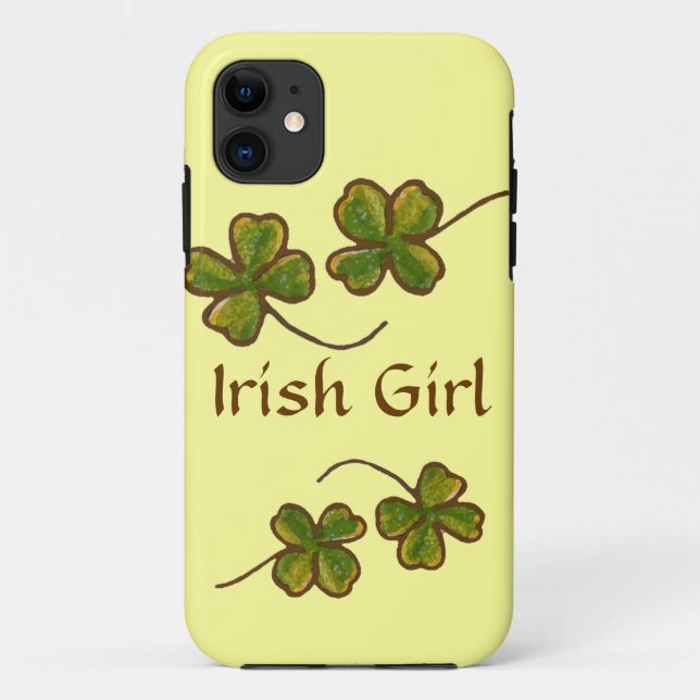 Irish Girl Clover Kleeblatts iPhone Case (Rückseite)
