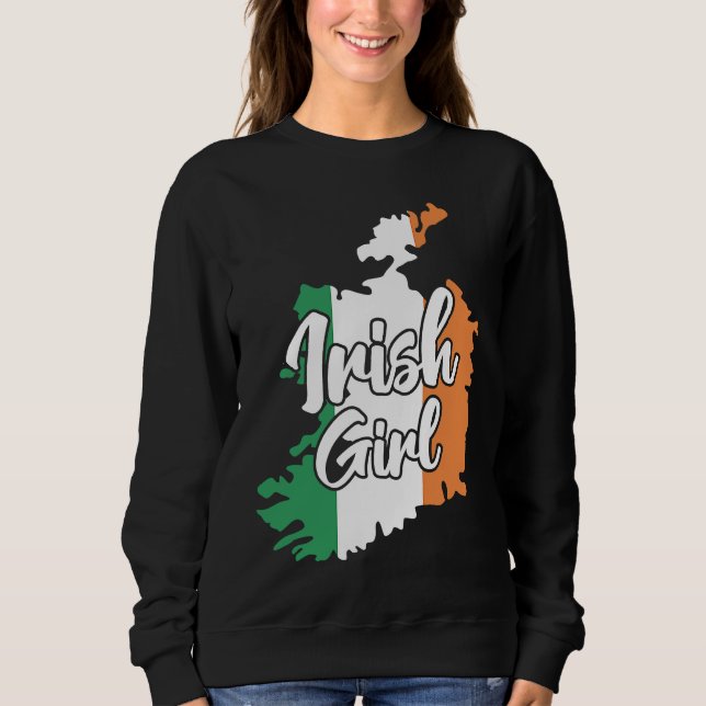 Irish Girl  Cute Ireland Sweatshirt (Vorderseite)
