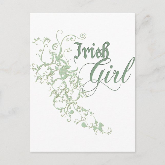Irish Girl Postkarte (Vorderseite)