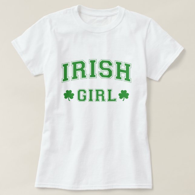 Irish Girl St. Patrick's Day T - Shirt (Design vorne)