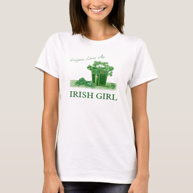 IRISH GIRL St Patricks Day T - Shirt (Vorderseite)