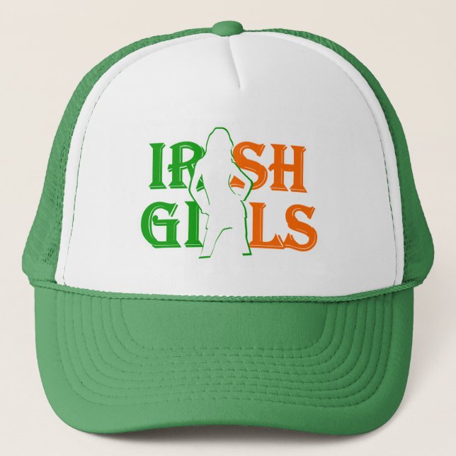 Irish Girls St Patrick's Day Truckerkappe (Vorderseite)