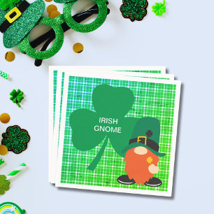 Irish Gnome Kleeblatt St Patricks Standard Cocktai Serviette