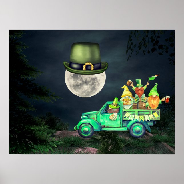 Irish Gnomes and Full Moon Shenanigans Poster (Vorne)