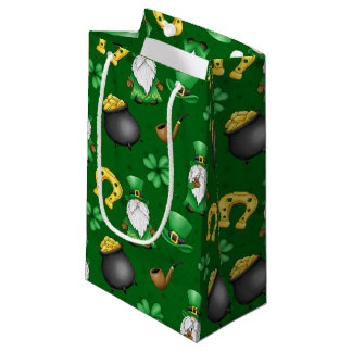 IRISH GNOMES KLEEBLATTS HORSESHOES GOLD POTS KLEINE GESCHENKTÜTE