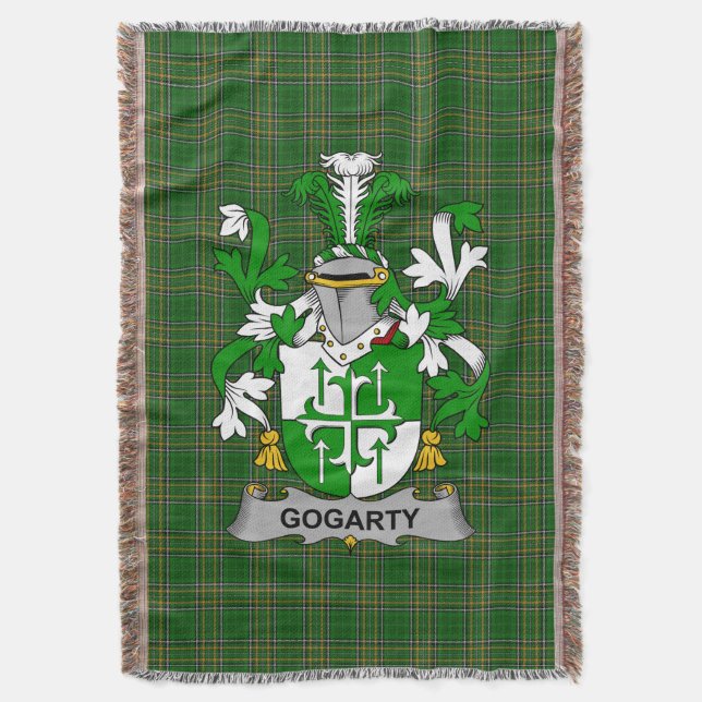 Irish Gogarty Coat of Arms Familienwappen Irland Decke (Vorderseite Vertikal)