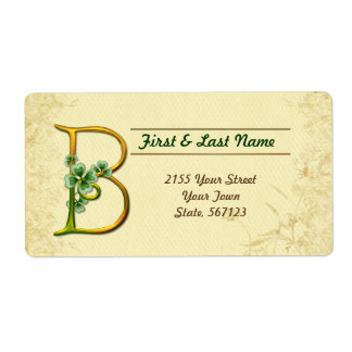 Irish Gold Monogram B Label