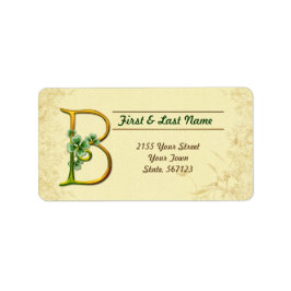 Irish Gold Monogram B Label Adressaufkleber