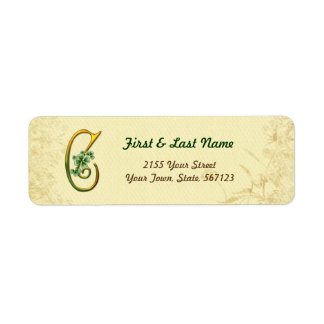 Irish Gold Monogram C Label