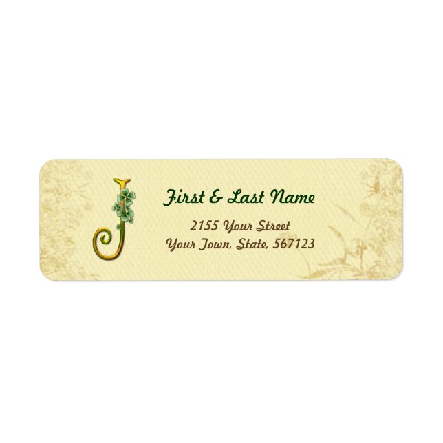 Irish Gold Monogram J Label (Vorne)