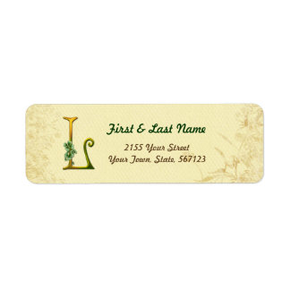 Irish Gold Monogram L Label