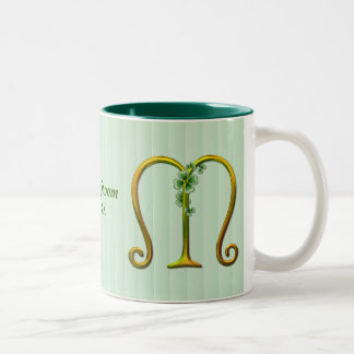 Irish Gold Monogram M Zweifarbige Tasse