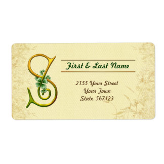 Irish Gold Monogram S Label