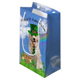 Irish Golden Retriever mit Pot of Gold Kleine Geschenktüte