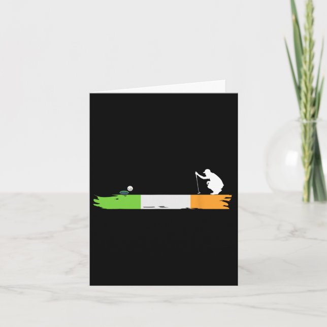 Irish Golf Ireland Flag Golfing Karte (Vorderseite)