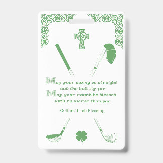 Irish Golfers Segen Card Ausweis
