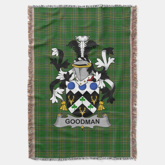 Irish Goodman Coat of Arms Familienwappen Irland Decke (Vorderseite Vertikal)