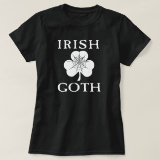 Irish Goth Kleeblatt Spider Web T-Shirt