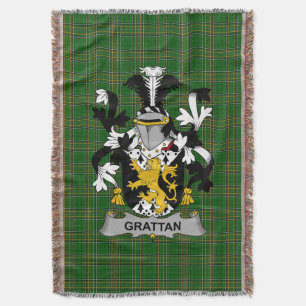 Irish Grattan oder McGrattan Coat of Arms Family C Decke
