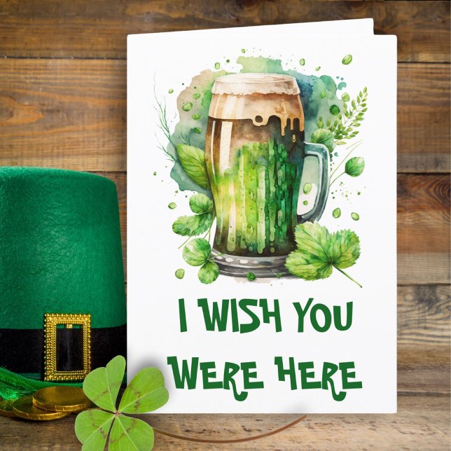 Irish Green Beer St Patricks Day Card Ankündigung (Von Creator hochgeladen)