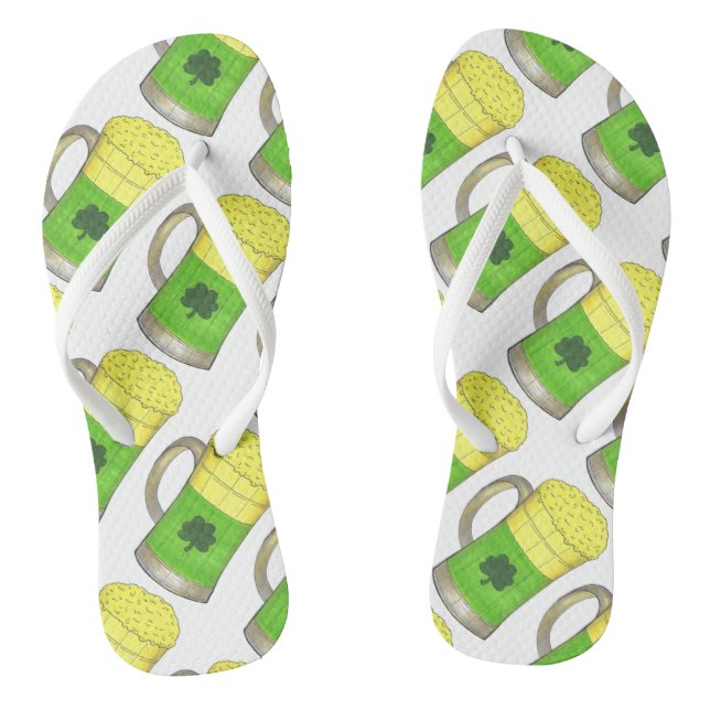 Irish Green Beer Tasse St. Paddy's Day Bottom Up Flip Flops (Fußbett)