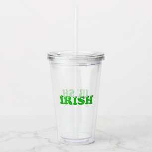 Irish Green Briefe zum Saint Patrick's Day Acryltrinkbecher