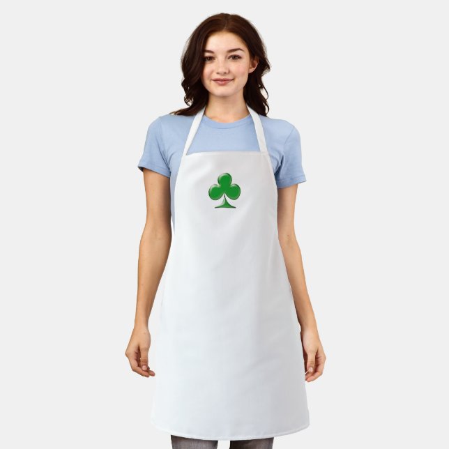 Irish Green Clover Kleeblatt Schürze (Getragen)