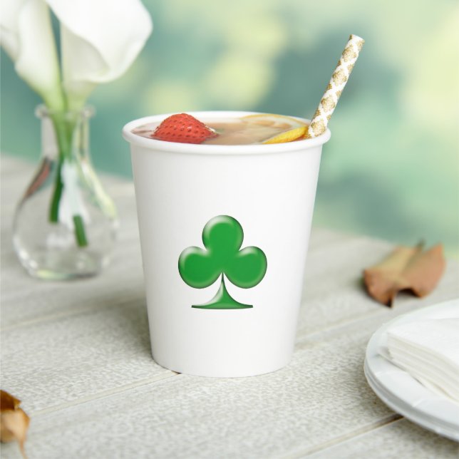 Irish Green Clover Symbol des Saint Patrick's Day Pappbecher (In Situ)