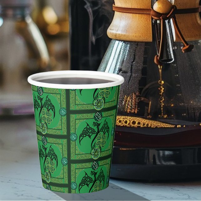 Irish Green Dragon Celtic Pappbecher (Von Creator hochgeladen)