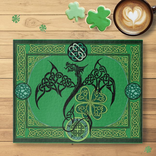 Irish Green Dragon Celtic Puzzle (Von Creator hochgeladen)
