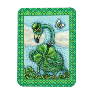 IRISH GREEN FLAMINGO, NIEDLICH GLÜCKLICH ST. PATRI MAGNET