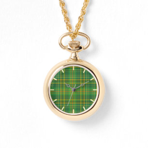 Irish Green Kariert (Tartan) Custom Armbanduhr