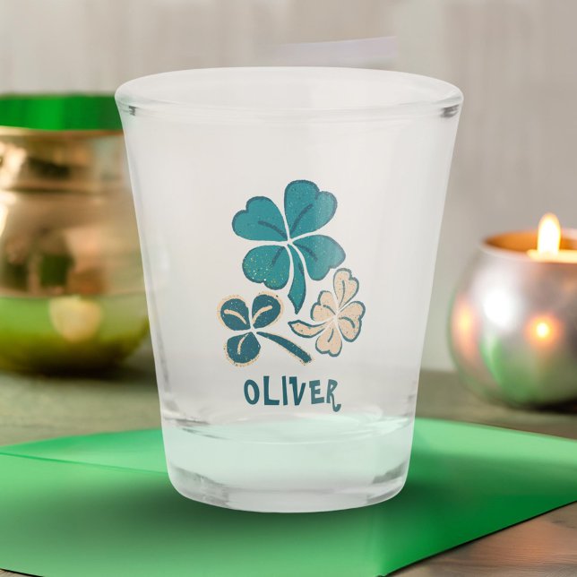 Irish Green Kleeblatt Closing Personalisiert Schnapsglas (Von Creator hochgeladen)