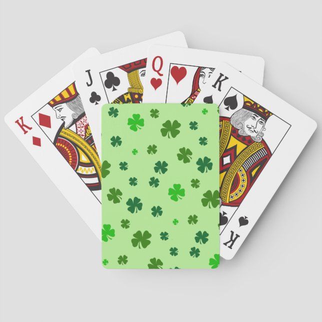 Irish Green Kleeblatt Playing Cards Spielkarten (Rückseite)
