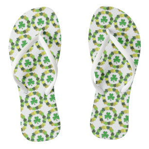 Irish Green Kleeblatts St. Patrick's Day Wreath Flip Flops