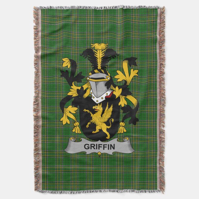 Irish Griffin oder O_Griffy Coat of Arms Family Cr Decke (Vorderseite Vertikal)