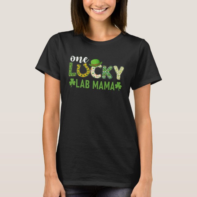 Irish Group Matching One Lucky Lab Mama St Patrick T-Shirt (Vorderseite)