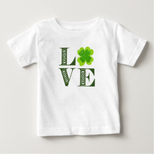 Irish Grünes Kleeblatt Shamrock Celtic Knot LOVE T Baby T-shirt