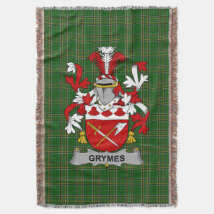 Irish Grymes Coat of Arms Familienwappen Irland Decke