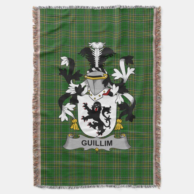 Irish Guillim Coat of Arms Familienwappen Irland Decke (Vorderseite Vertikal)