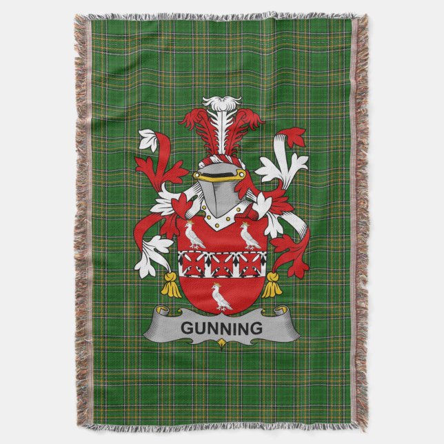 Irish Gunning or O_Gunning Coat of Arms Family Cr Decke (Vorderseite Vertikal)