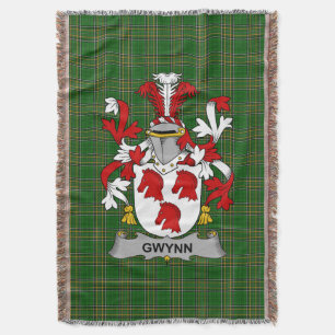 Irish Gwynn Coat of Arms Familienwappen Irland Decke