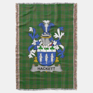 Irish Hackett Coat of Arms Familienwappen Irland Decke