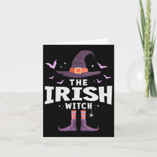 Irish Halloween Hexenkleidung Karte