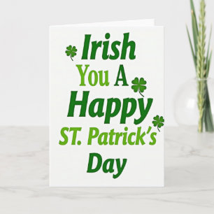 Irish Happy Day Glitter-Texturkarte Karte