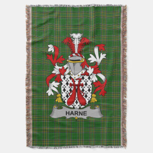 Irish Harne Coat of Arms Familienwappen Irland Decke