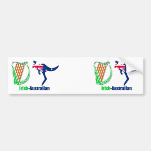 Irish Harp-Australia-Flaggensticker Autoaufkleber