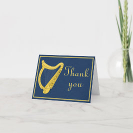 Irish Harp Dankeschön Card