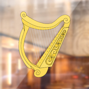 Irish Harp Fensteraufkleber