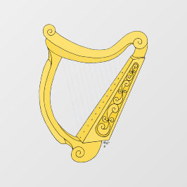Irish Harp Fensteraufkleber